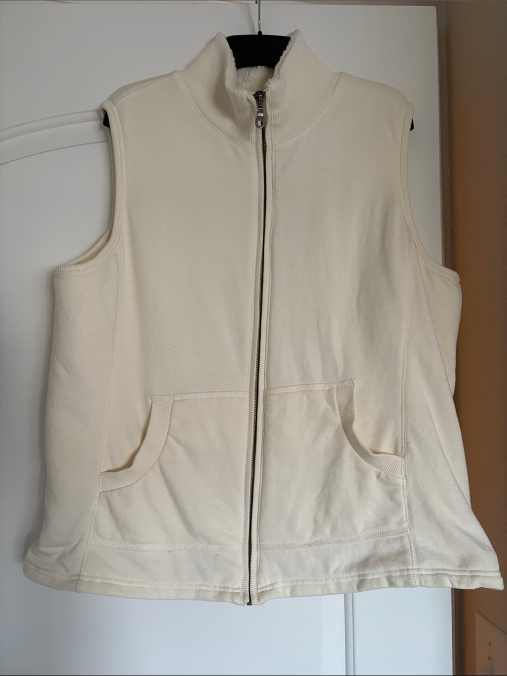 Coldwater Creek Ivory Sherpa Fleece Vest